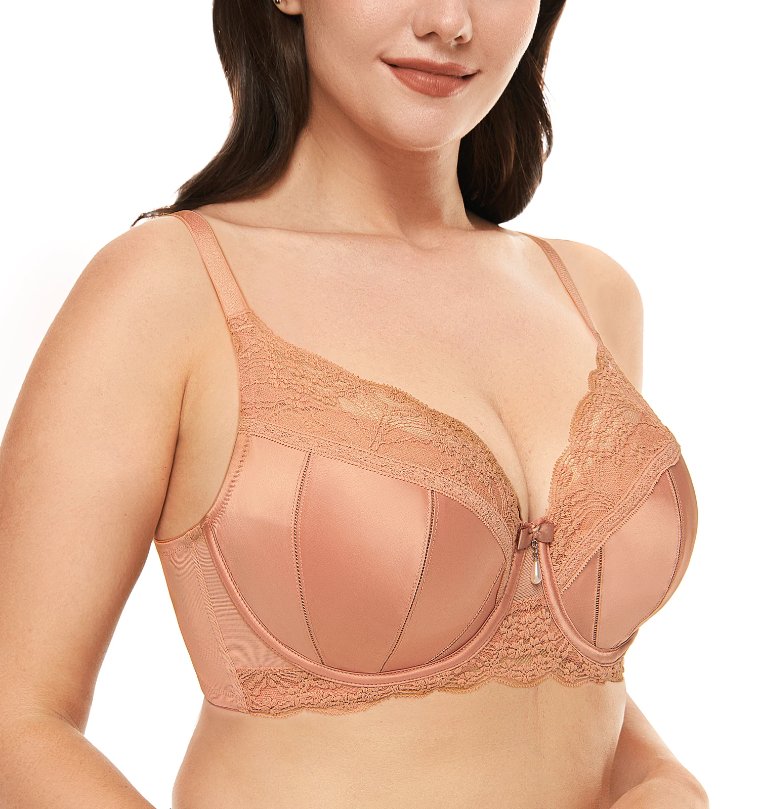 Wingslove Women's Undersire Minimizer Bra Plus Size Non-Padded Soft Full Figure Bra