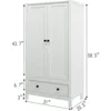 2 Door Wardrobe, Armoire with Drawer for Bedroom 2