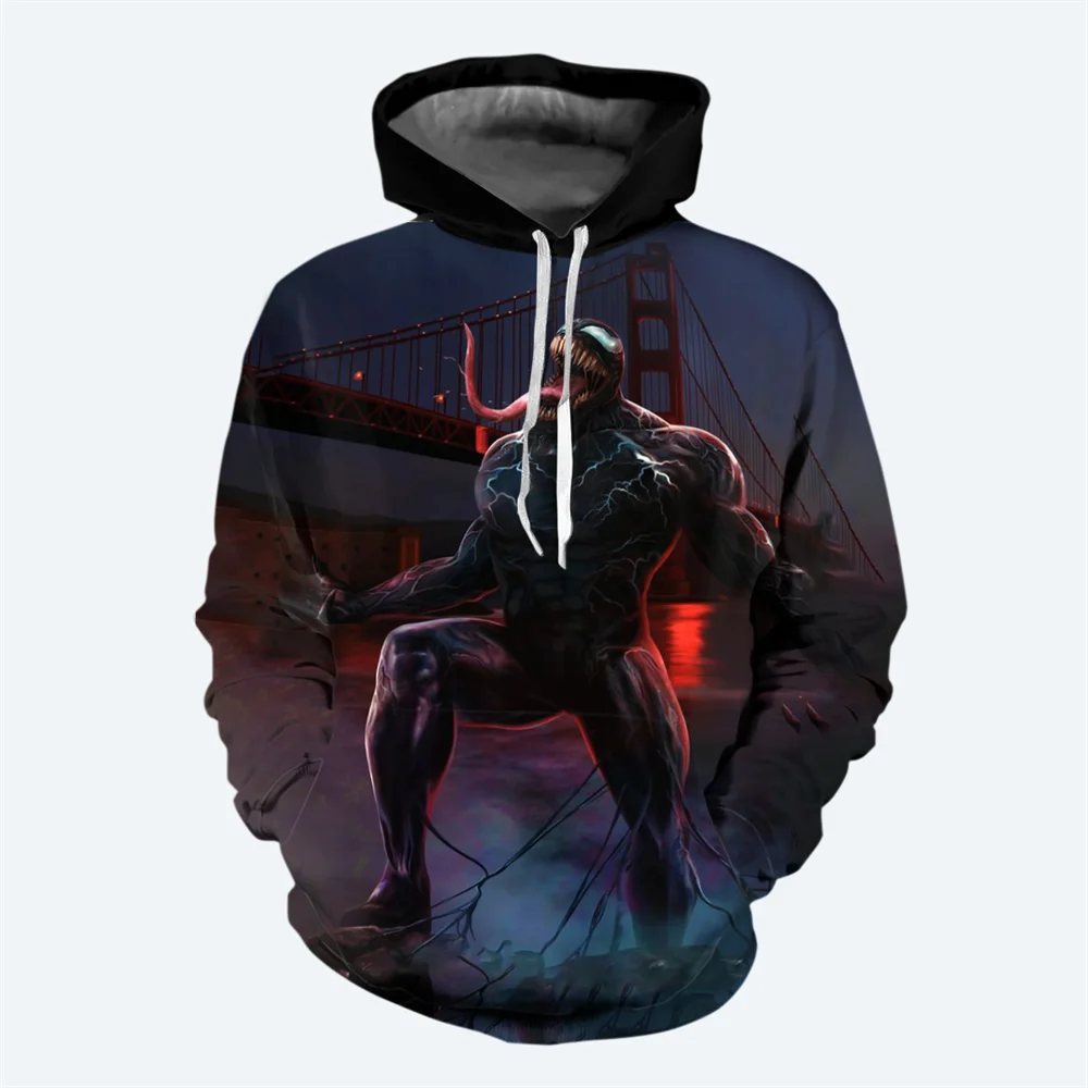 thumbnail image 1 of Sudadera con capucha para hombre con estampado 3D de la nueva película Marvel de otoño e invierno, sudadera con estampado de Venom, sudadera de moda urbana de hip-hop, sudadera informal para hombre, 1 of 5