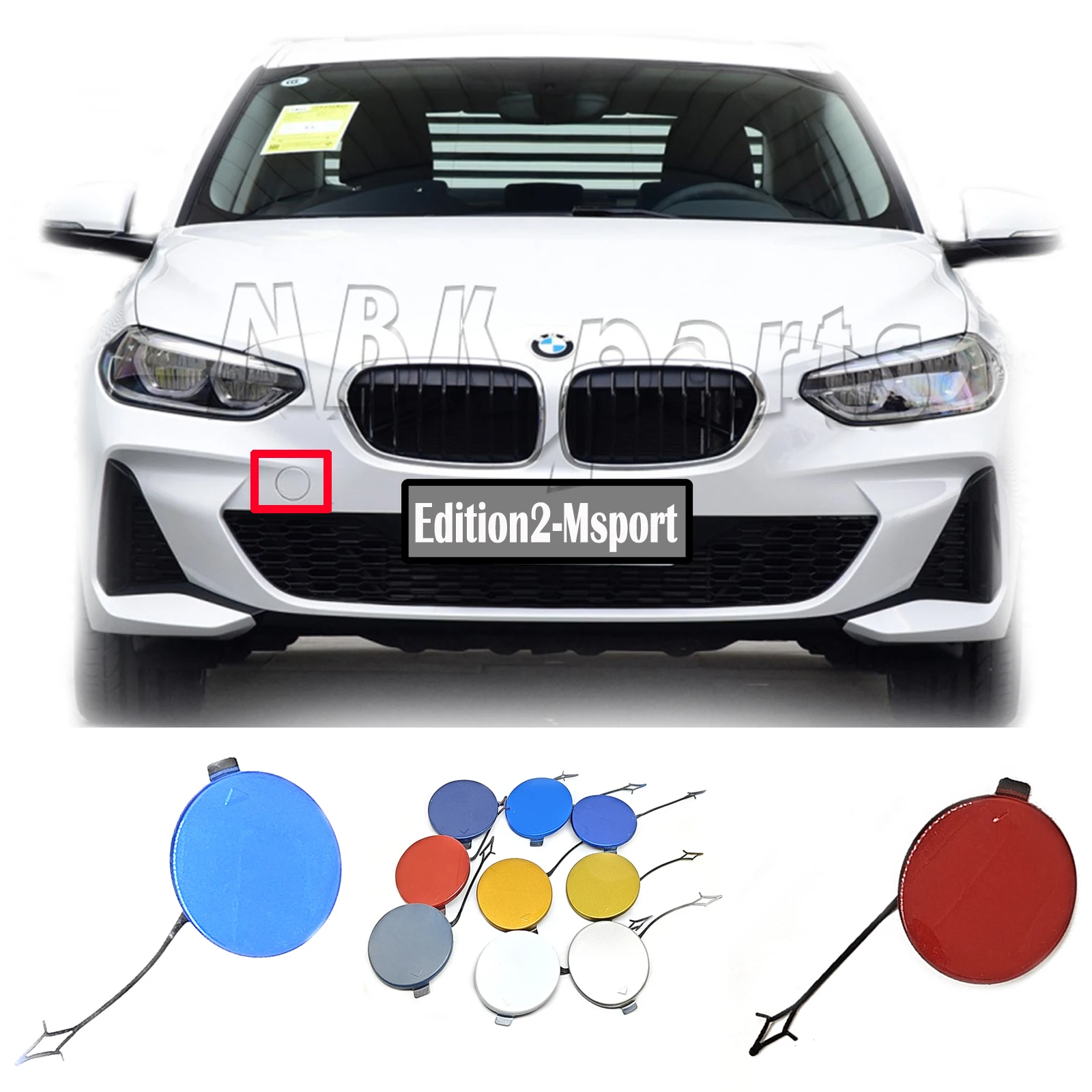 

Передняя крышка буксировки для 17-22 BMW 1 серии F52 Седан 4 двери M-sport 118i 120i 125i