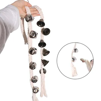 Cotton Rope Dog Training Bell Hanging Alarm Woven Pet Doorbell Durable Adjustable Dog Talking Button for Potty Training