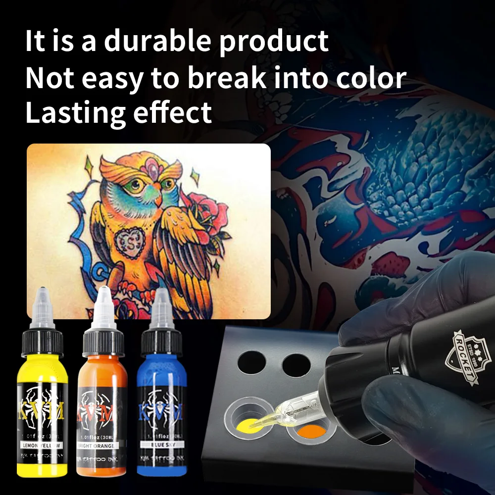 30ml 14colors Tattoo Ink Pigment with box Body Art Tattoo Kits Professional Beauty Paints Makeup Tattoo Supplies Semi-permanent