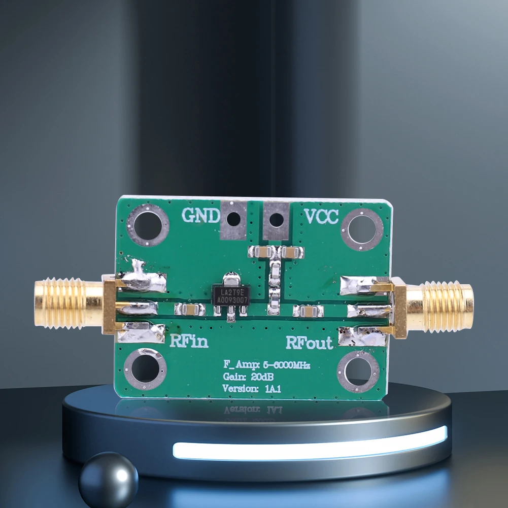 5-6000MHz RF Amplifier Module Gain 20dB Ultra-wideband RF Wideband Amplifier DC 5V RF Signal Power Amplifier Board 85mA