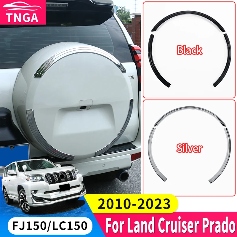 

For Toyota Land Cruiser Prado 150 2010-2023 2022 Spare Tire Chrome Decorative Strip LC150 FJ150 Exterior upgraded Accessories
