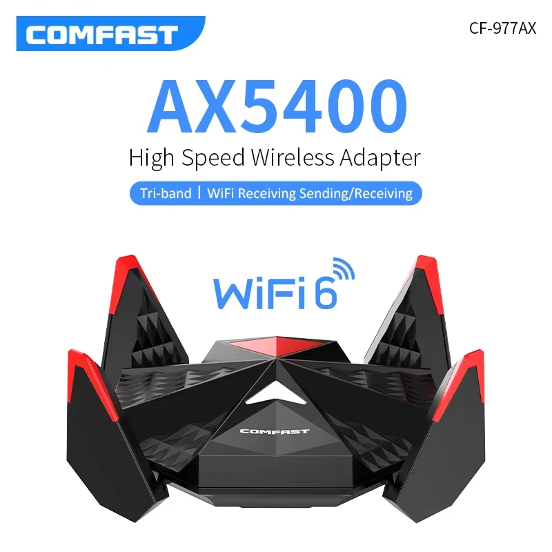 Comfast 5374M/6500bps Wifi 7/Wifi 6 Wi-fi 어댑터 2.4&5.8&6GHz Usb Wifi 카드 4*2dBi 안테나 네트워크 카드 Windows 10/11 게임용
