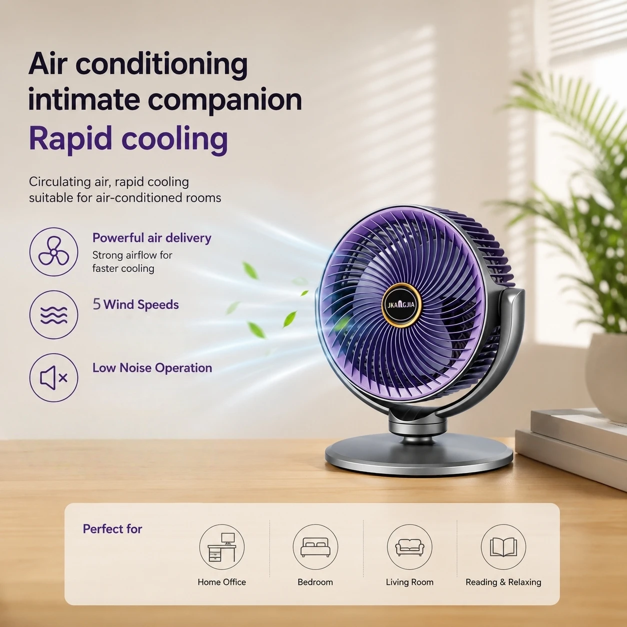 2-in-1 Floor Desk Fan 3