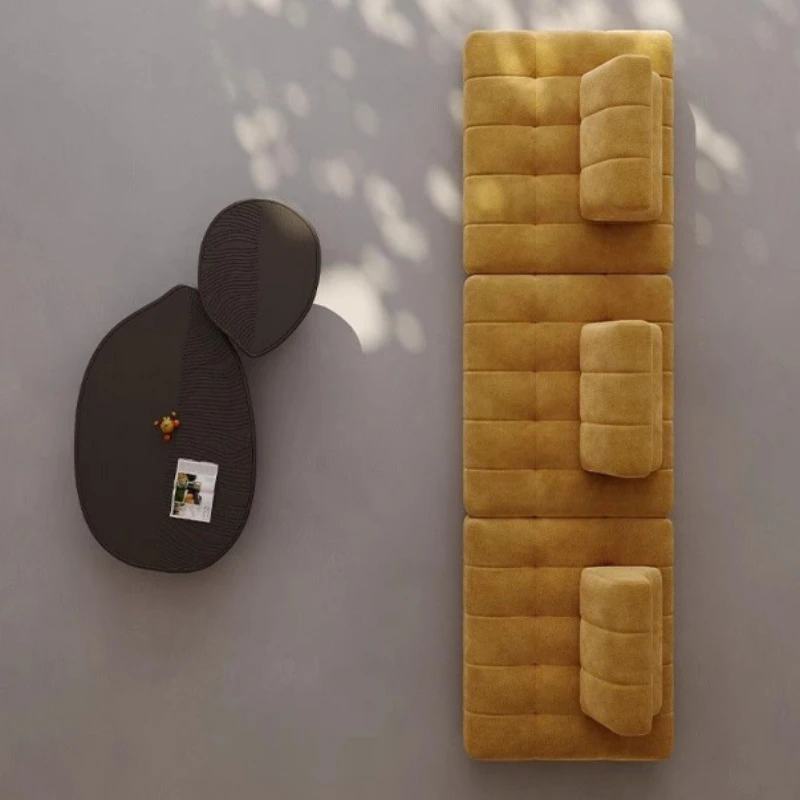 Italian Minimalist Cream Style Upgraded Pure Sponge Fabric Sofa Small Apartment Living Room Modular Free Combination Couch