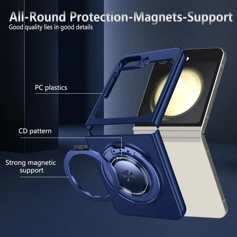 360° Magnetic Rotating Ring Phone Case - Hard Shell Protection Cover for Samsung Galaxy Z Flip Series