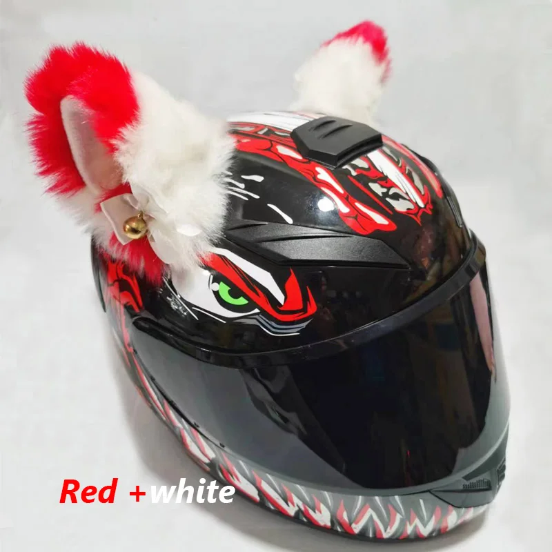 Orecchie Da Gatto Per Casco Moto - 2 Paia, Adesive, Decorazione Divertente, Nero