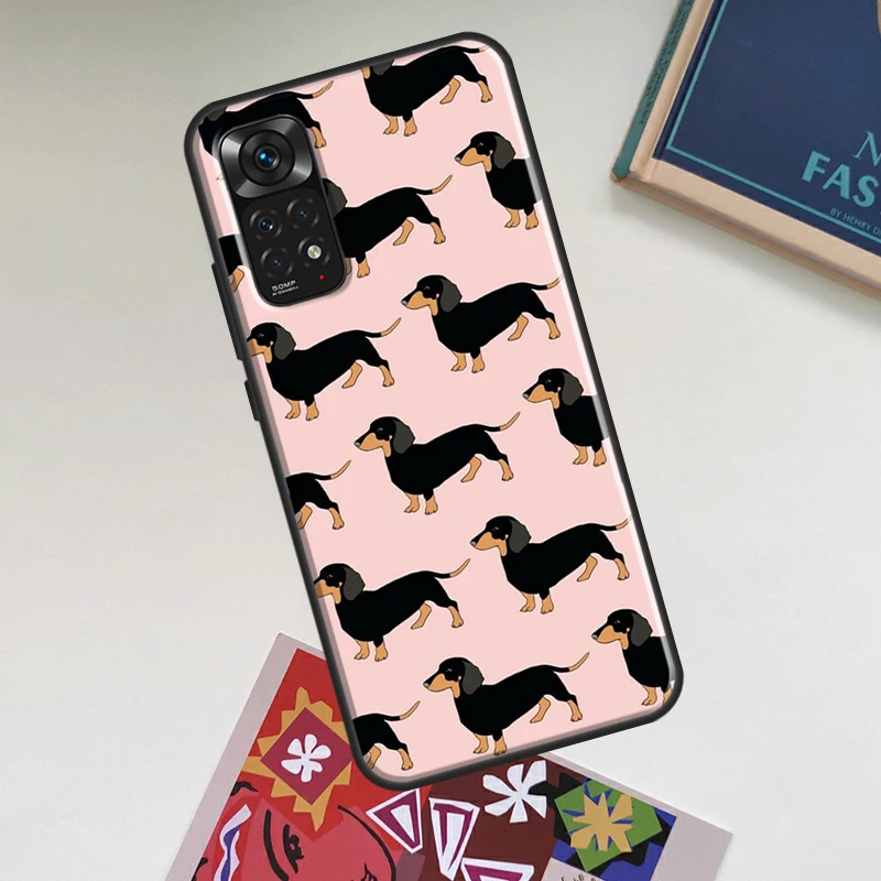 Sausage Dog Phone Dachshund Phone Case Tough Phone Case Pink - Main Image