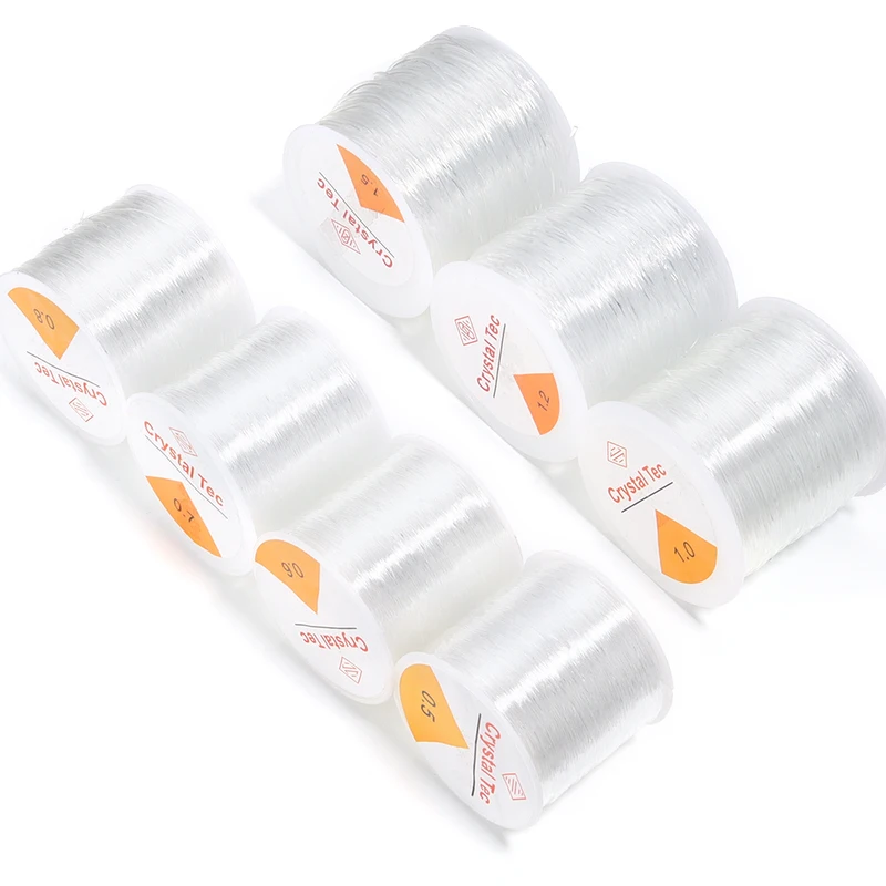 Louleur Plastic Crystal DIY Beading Stretch Cords Elastic