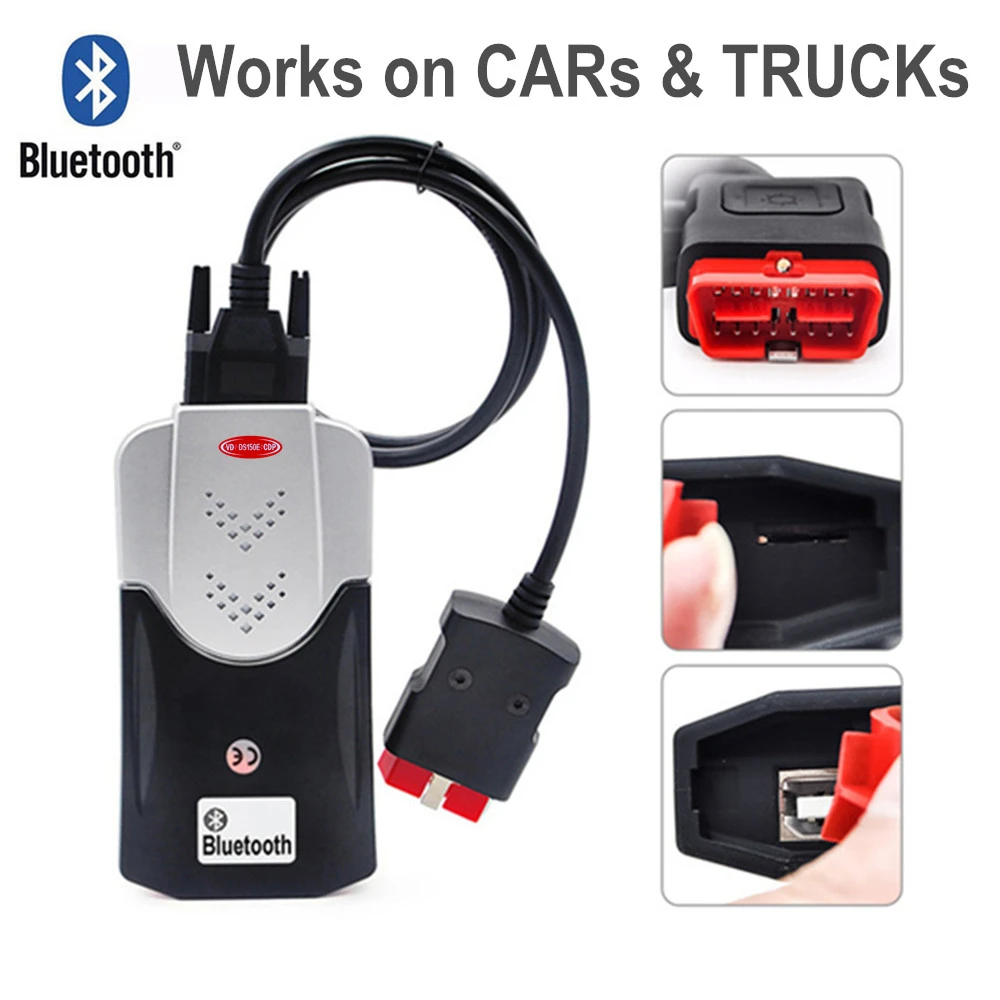 Herramientas de diagnóstico OBD2 para y camiones, Software de Keygen VCI, Bluetooth 2022, VD DS150E CDP para Tnesf Delphis, Orpdc, novedad de 2020,23| - AliExpress