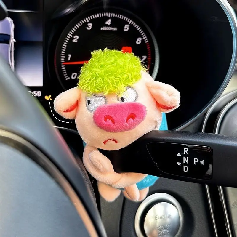 Car interior accessories Car Turn Signal Decoration Set Car Interior Decoration Cute Creative Piggy Bear Wiper Doll Girl Accessories Interior