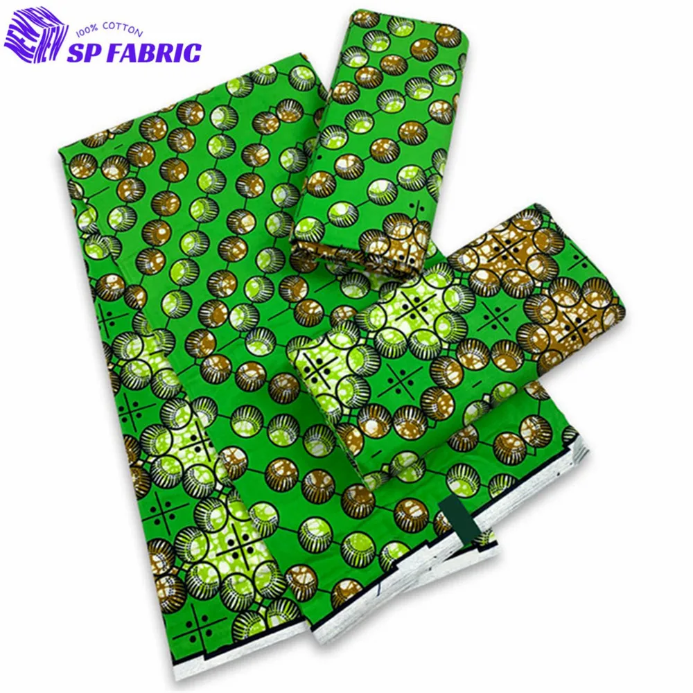 

100% Original Super Fabric 6yards Ankara Fabric African Wax Fabric Ankara Block Prints Batik Dutch Fabric For Wedding Party