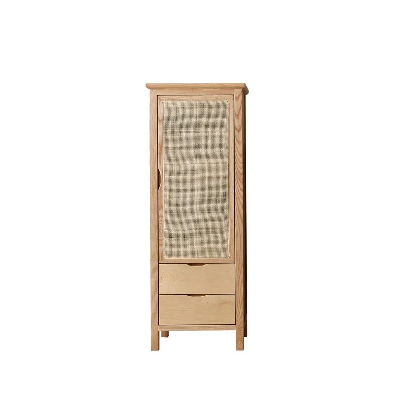 

Nordic rattan solid wood log color living room high and low lockers inn small apartment combination suit