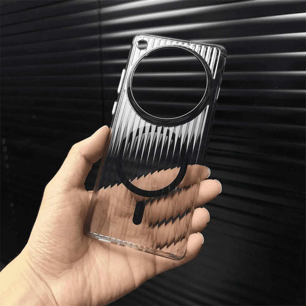 Luxury Transparent Skin-Friendly Corrugated Shockproof Bumper Case