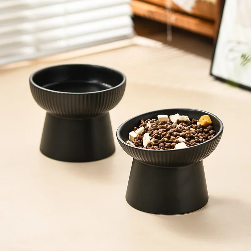 

Dish Bowls Black Cats Food Colors And Small for New Raised Ceramics Tilted 15° Feeding Cat Stand Puppy Feeder Dog