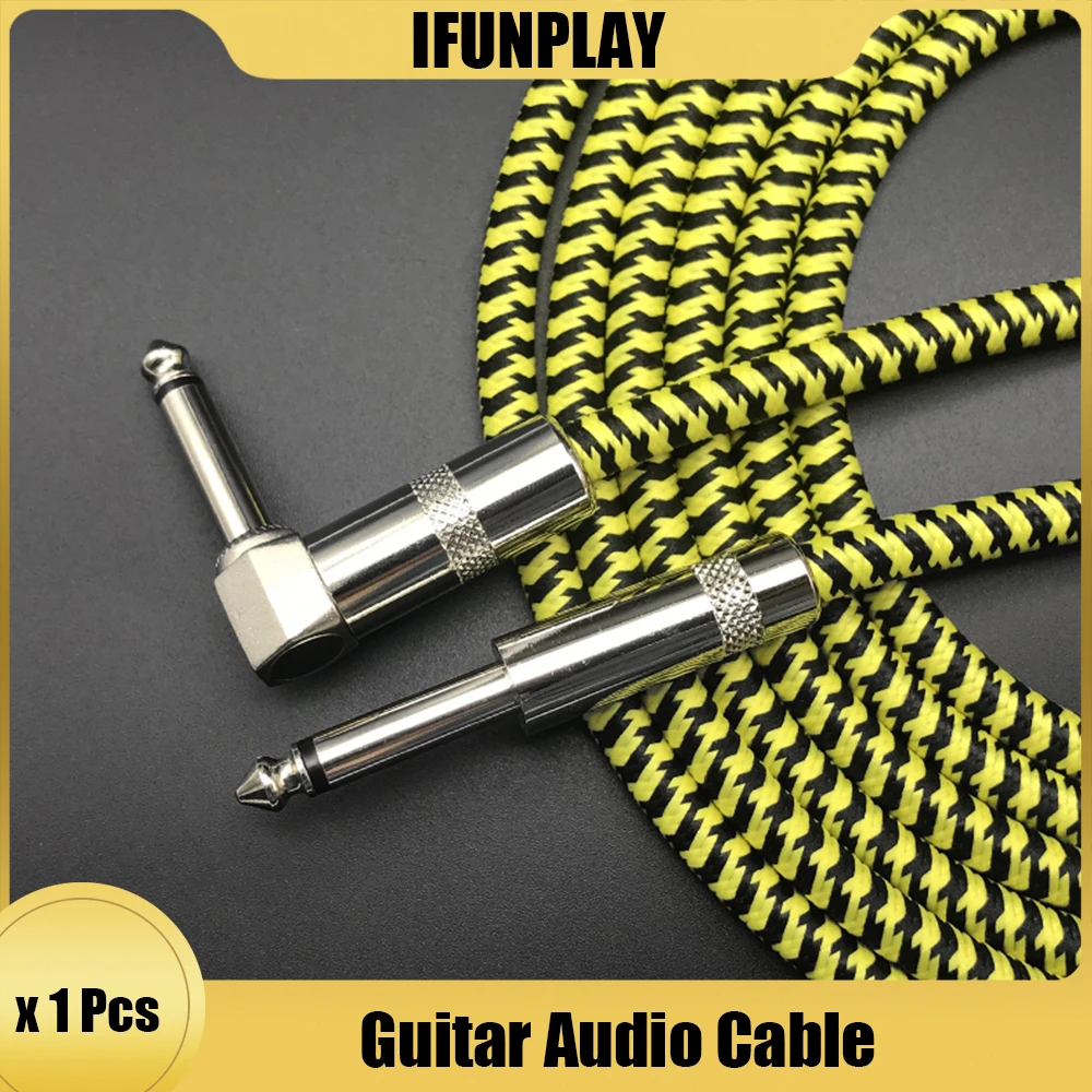 Coth Electric Guitar Cable 3m 5m 10m 20m Antiinterference 6.35 Ukulele