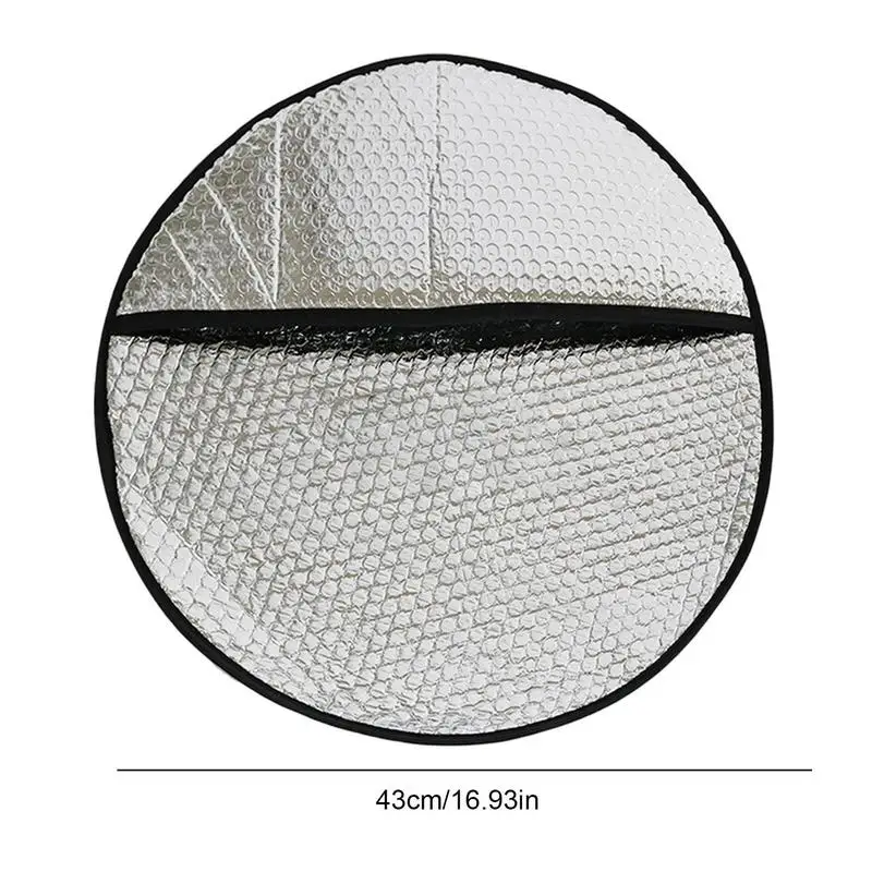 Aluminum Foil Car Steering Wheel Cover Sunshade Sun Protection Visor Insulation Foldable Cooling Steering Wheel Sun Shade Cover