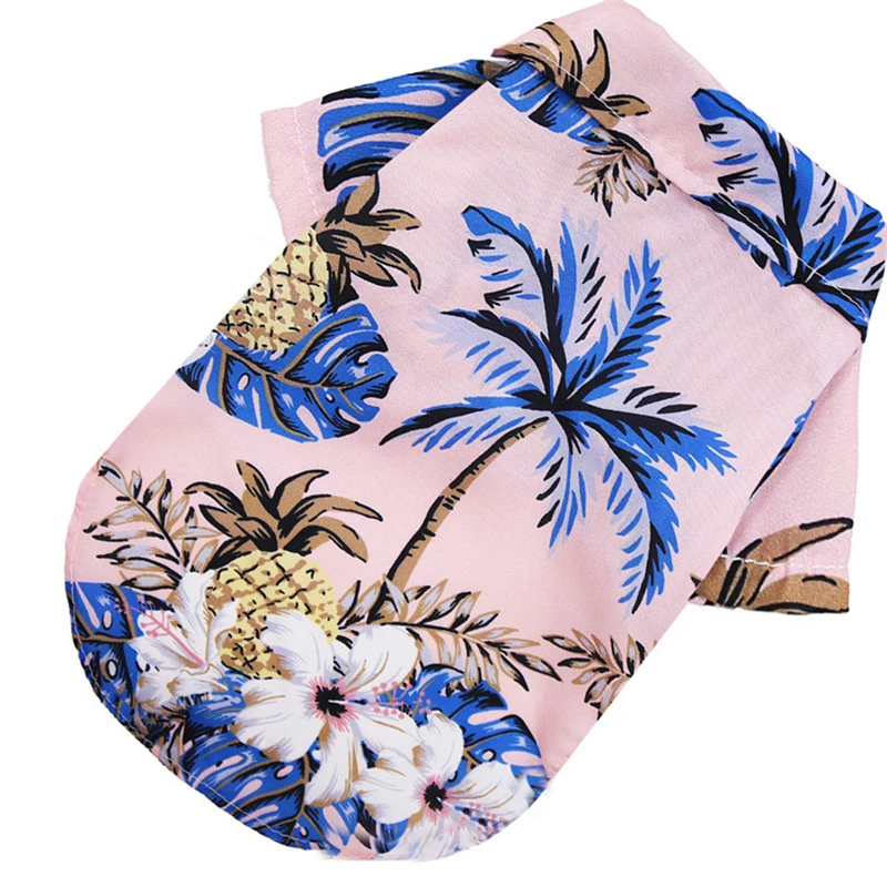 thumbnail image 1 of Ropa de playa hawaiana para perros, estampado de moda de verano, ropa para mascotas, camiseta Floral para perros pequeños, camisas para cachorros y gatos, chaleco, 1 of 5