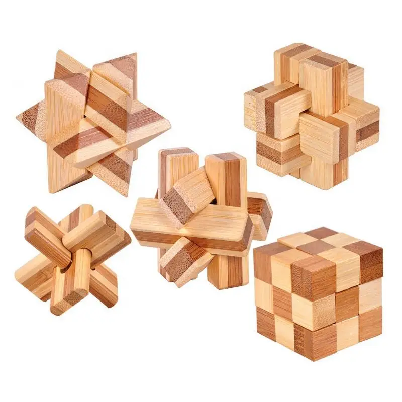 Brain Teaser Puzzle Unlock Interlock Game IQ Test Toy 3D Puzzle Magic Ball  Intelligence Game Educational Toys for Kids Adults 2