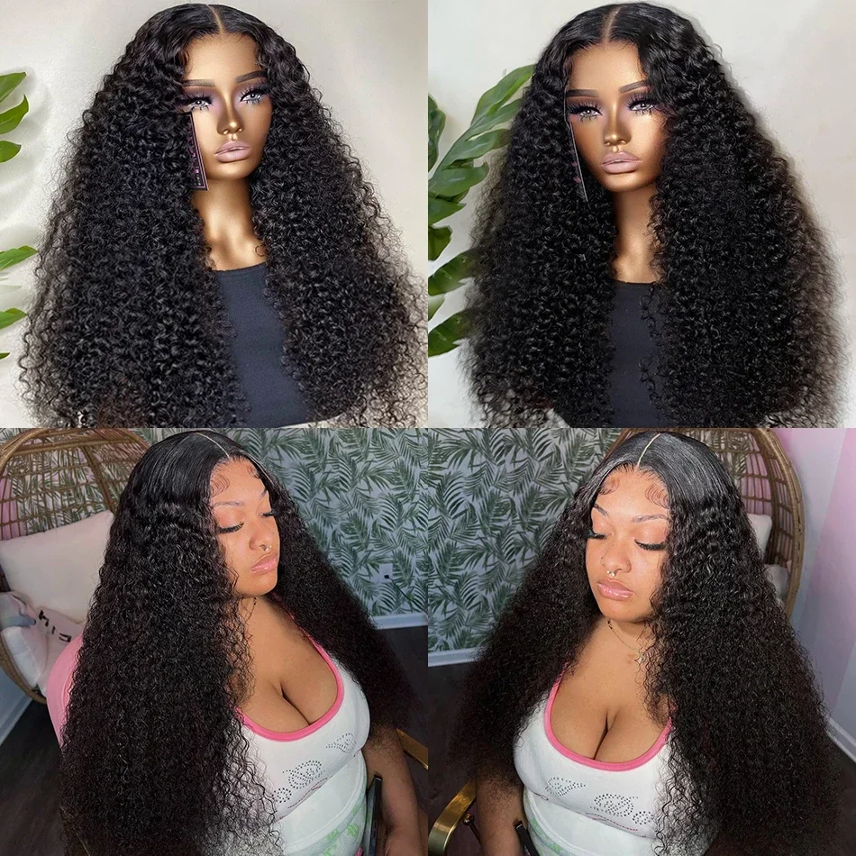13x6 Lace Front Human Hair Wigs Brazilian Deep Wave Frontal Wig Curly HD Transparent Lace Frontal Human Hair Wigs For Women