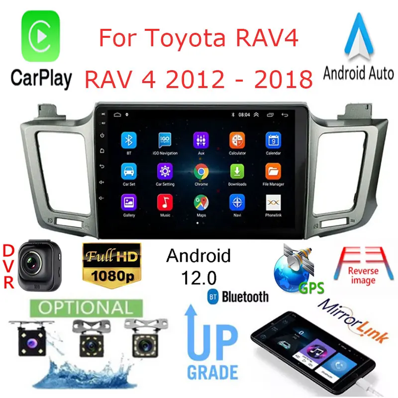 

For Toyota RAV4 RAV 4 2012 - 2018 Car Radio Multimedia Navigation 2 DIN Android 2Din Autoradio Carplay Stereo