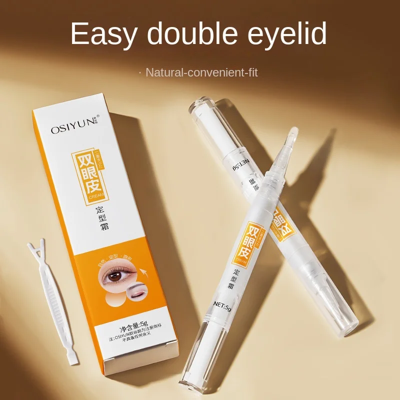 OSIYUN Eye Cream Double Eyelid Stereotype Invisible Waterproof Lasting No Trace Big Eyes Natural Makeup Portable Cosmetics stretch elastic invisible women men belt no buckle buckle free waist strap no hassle no trace jeans pants waistband
