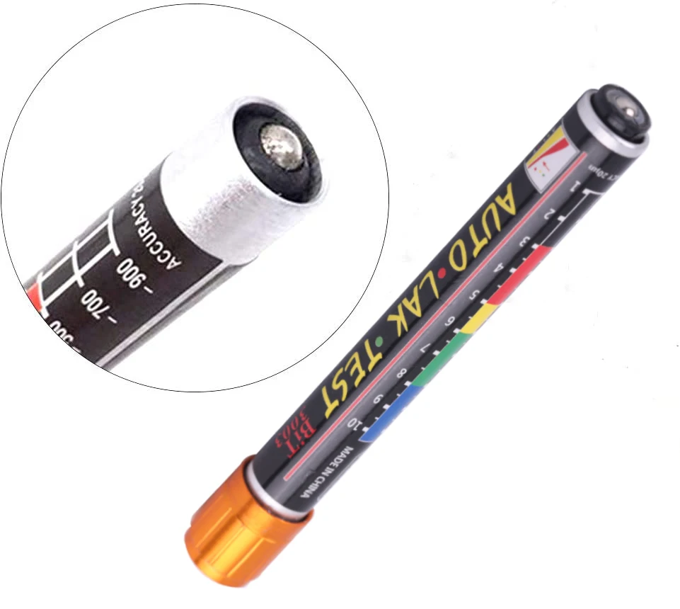 Car Paint Thickness tester Pen with Magnetic Tip Scale Indicator Portable Car Paint Coating Tester Meter Coat Crash Check Test