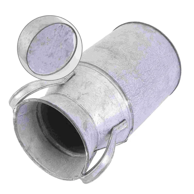 Tin Water Jug Colored Bud Vases White Farmhouse Decorative Pitcher Wrought Iron Fashionable Arrangement Ware Milk Jug Creative