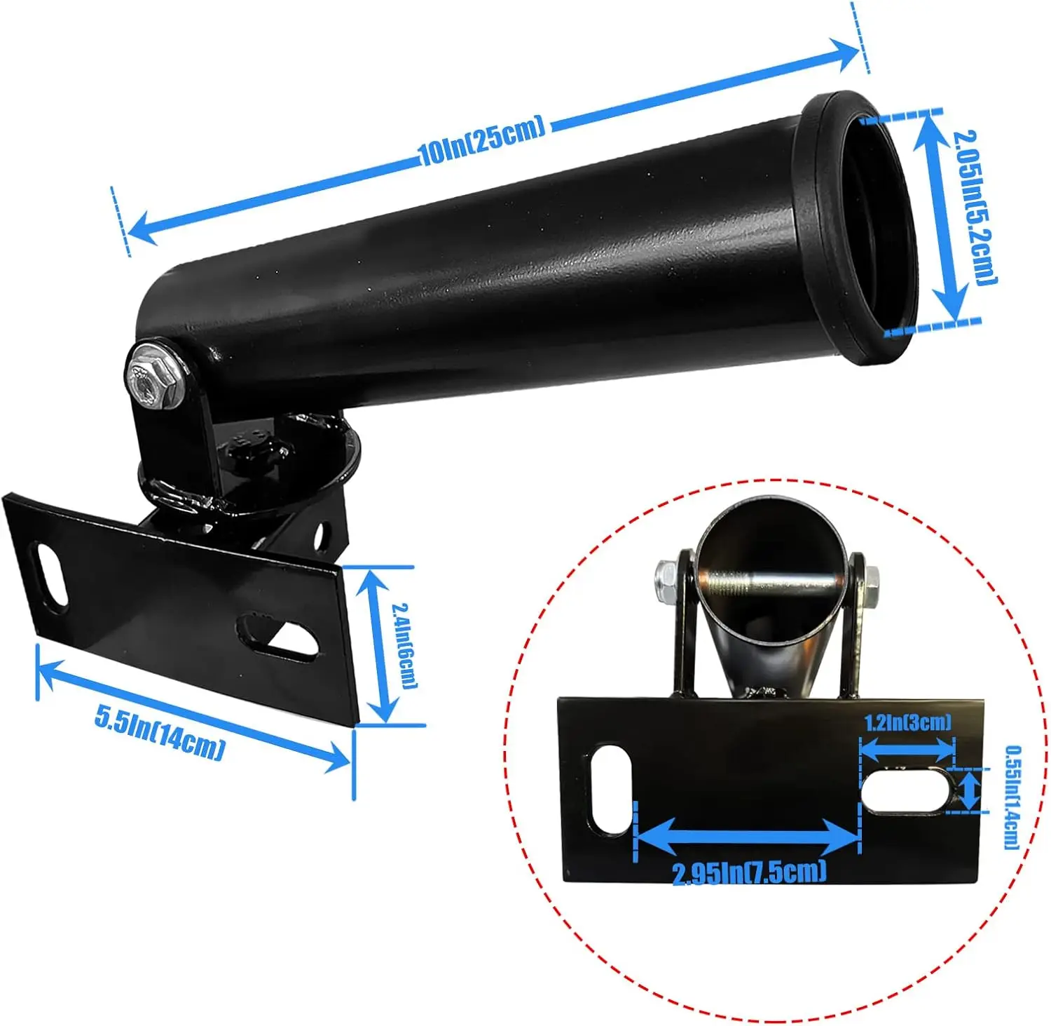 Wall Mount Landmine Attachment with 360° Rotation for 2 Inch Olympic Bar, T-bar Row Base & Home Gym Heavy Duty Barbell Exercise Equipment for Shoulder Press Deadlift Squat Core Strength Training