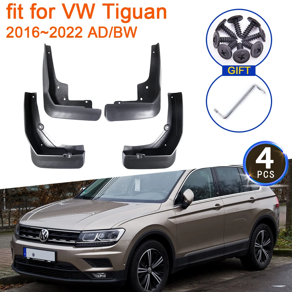 Swgaunc Seiten Kotflügel Decor Zierleiste Chrom für Tiguan 2 Allspace  2016-2021 Zubehör : : Auto & Motorrad