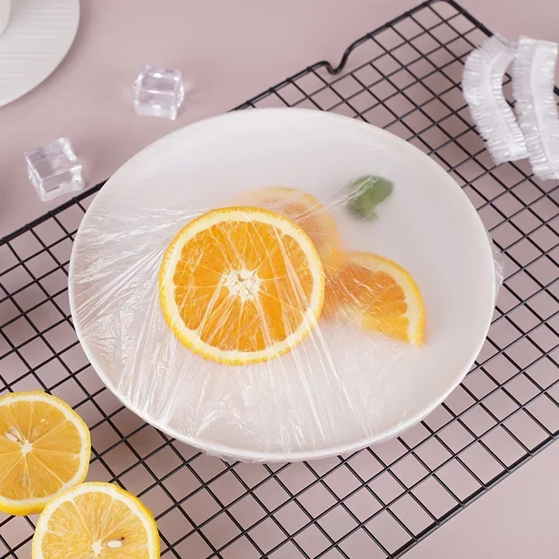 Elastic plastic wrap disposable food cover food grade lids shoe cover shower headgear bowls caps fresh saver bag dust