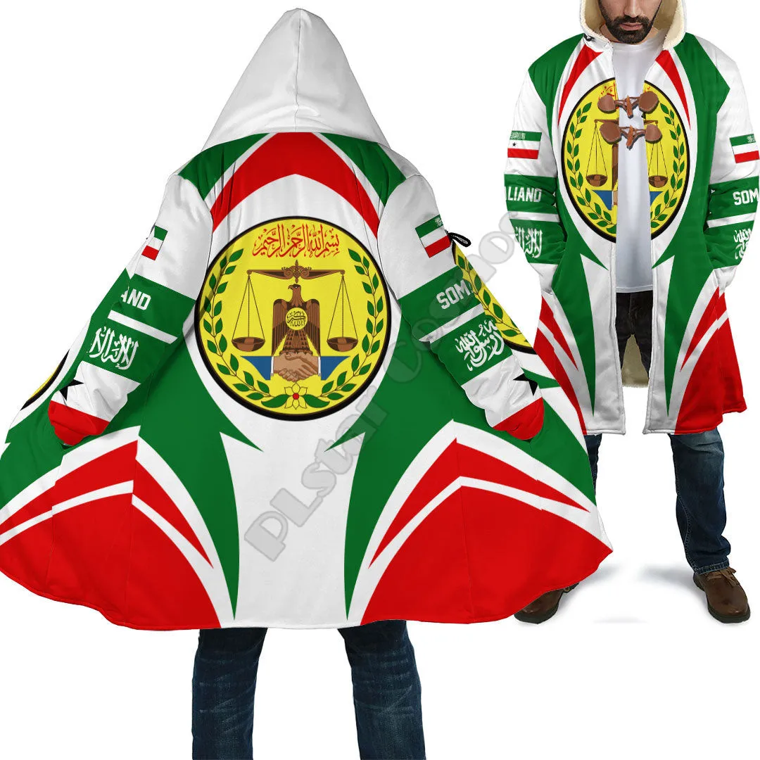 Tigray Action/Russia Paint 3D Printed Fashion Winter Men/Women Hooded Cloaks Fleece Wind Breaker Unisex Casual Warm Overcoat