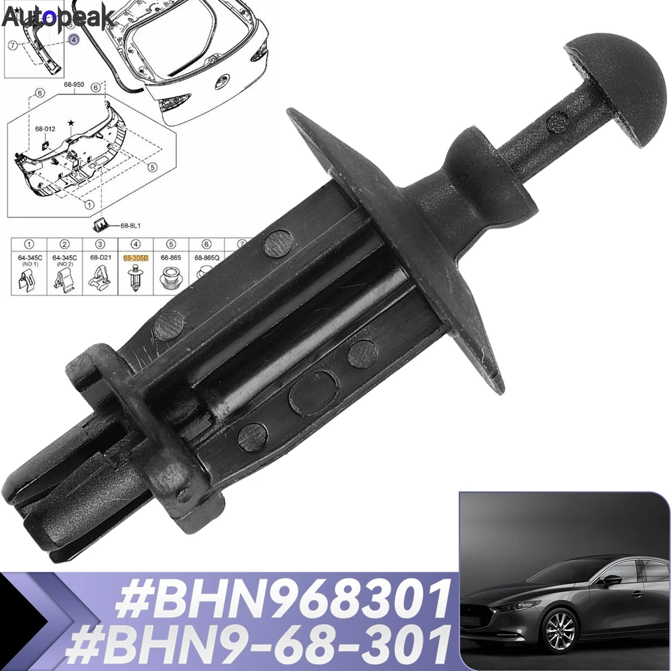 Tailgate Parcel Shelf Gate Trim Hanger Strap Hanger Pin Clip BHN9