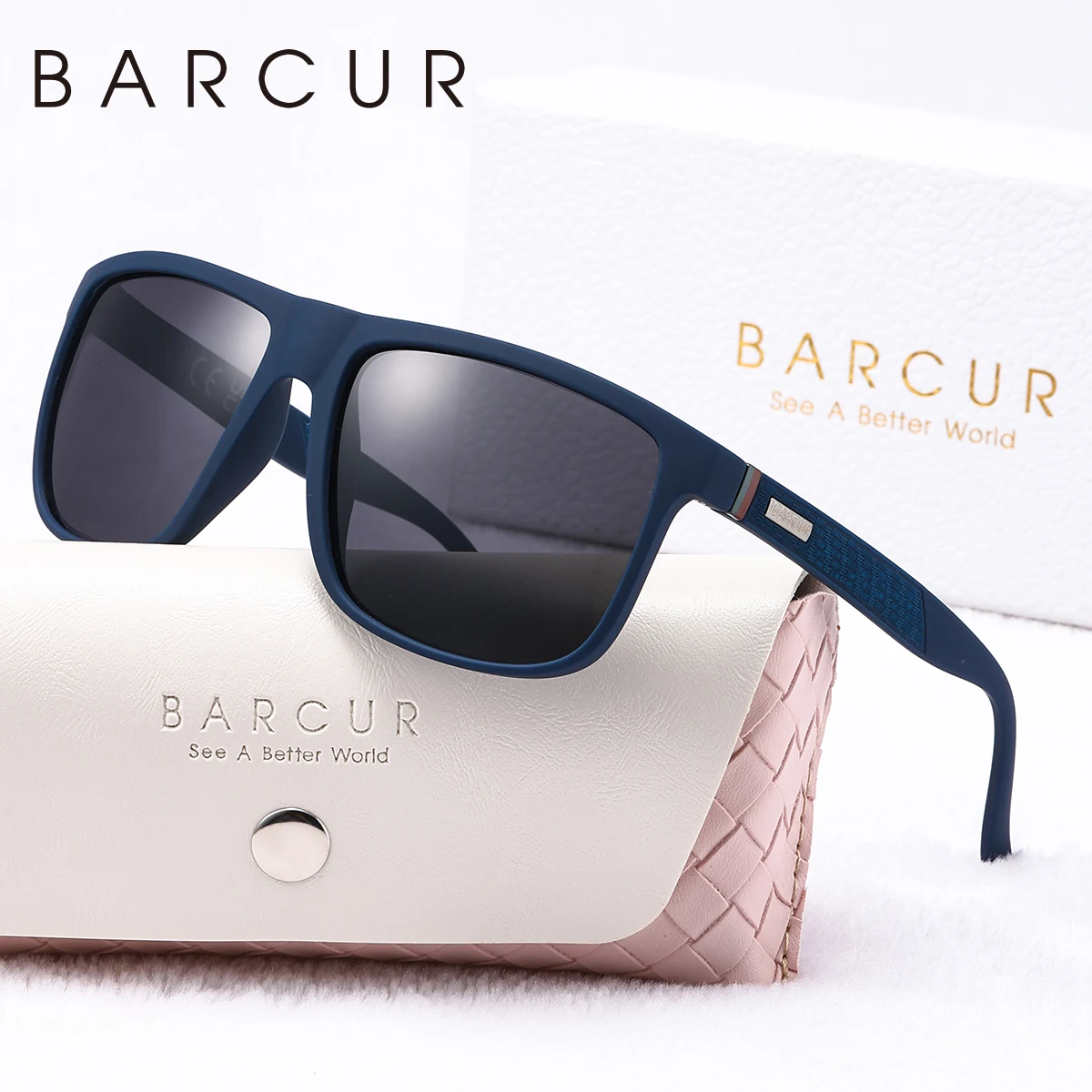 BARCUR Leichte und bequeme Sonnenbrille im Business-Stil, klassisch und vielseitig, UV-beständig, unverzichtbar für das tägliche Reisen