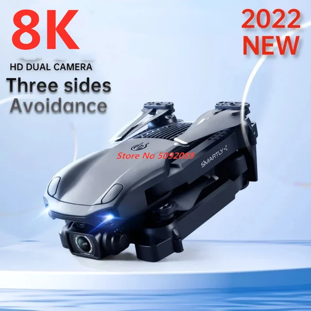 8K Profesional Dual HD Drones With Camera Obstacle Avoidance RC Quadcopter 3 Side Obstacle Avoidance Dron Folding Quadcopter Toy 1