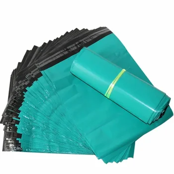 100 Pz/pacco Corriere di Plastica Verde Sacchetto Sacchetti di Imballaggio Express Addensare Abbigliamento Sacchetti Postali Impermeabili Busta autosigillante Sacchetto
