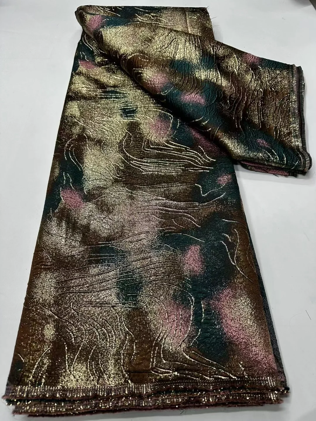 African Tulle Lace Fabric Transparent 5 Yards Nigerian Brocade Jacquard Lace For Sewing Dress Cloth Wedding