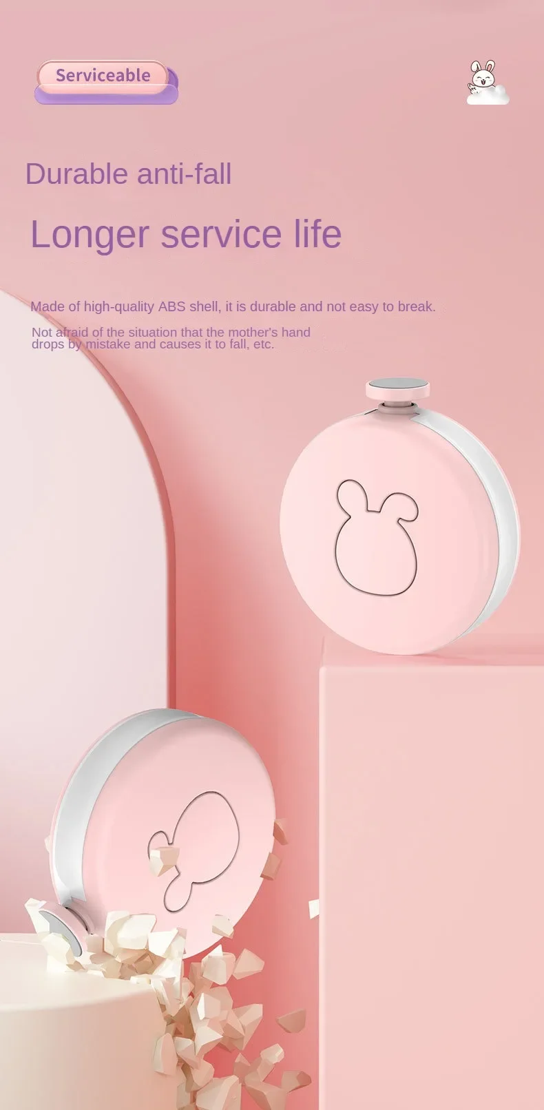Tondeuse électrique, outils de soins, ensemble d'hygiène pour enfants, outil de polissage pour enfants, manucure pour bébé, coupe-ongles_voghion.com