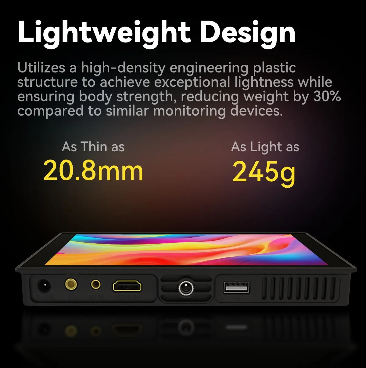 HD7T 7 inch Touch Screen DSLR Camera Field Monitor, 1000 Nits High-Bright, Video