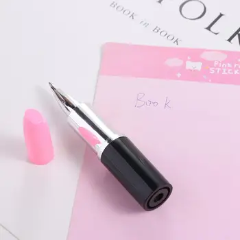 Penna Gel Creativa a Forma di Rossetto, Divertente e Realistica, con Punta Blu Ricaricabile, per Ufficio