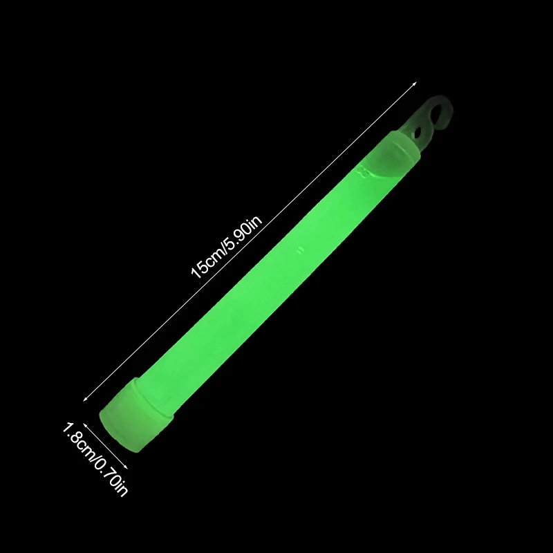 5/10pcs Glow Sticks With Hook 6 Inch Fluorescence Light Stick For Hiking Camping Outdoor Supplies Glow In The Dark Party Decor