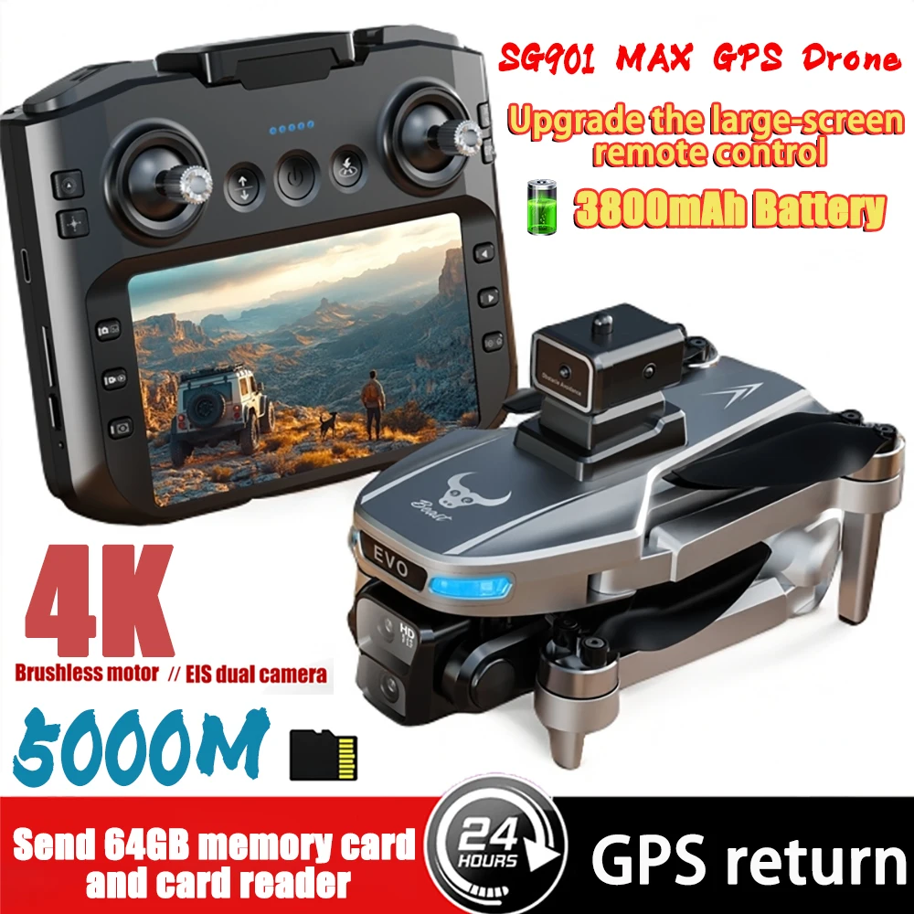 SG901 MAX GPS Drone Quadcopter 4K Dual Camera Aerial Photography