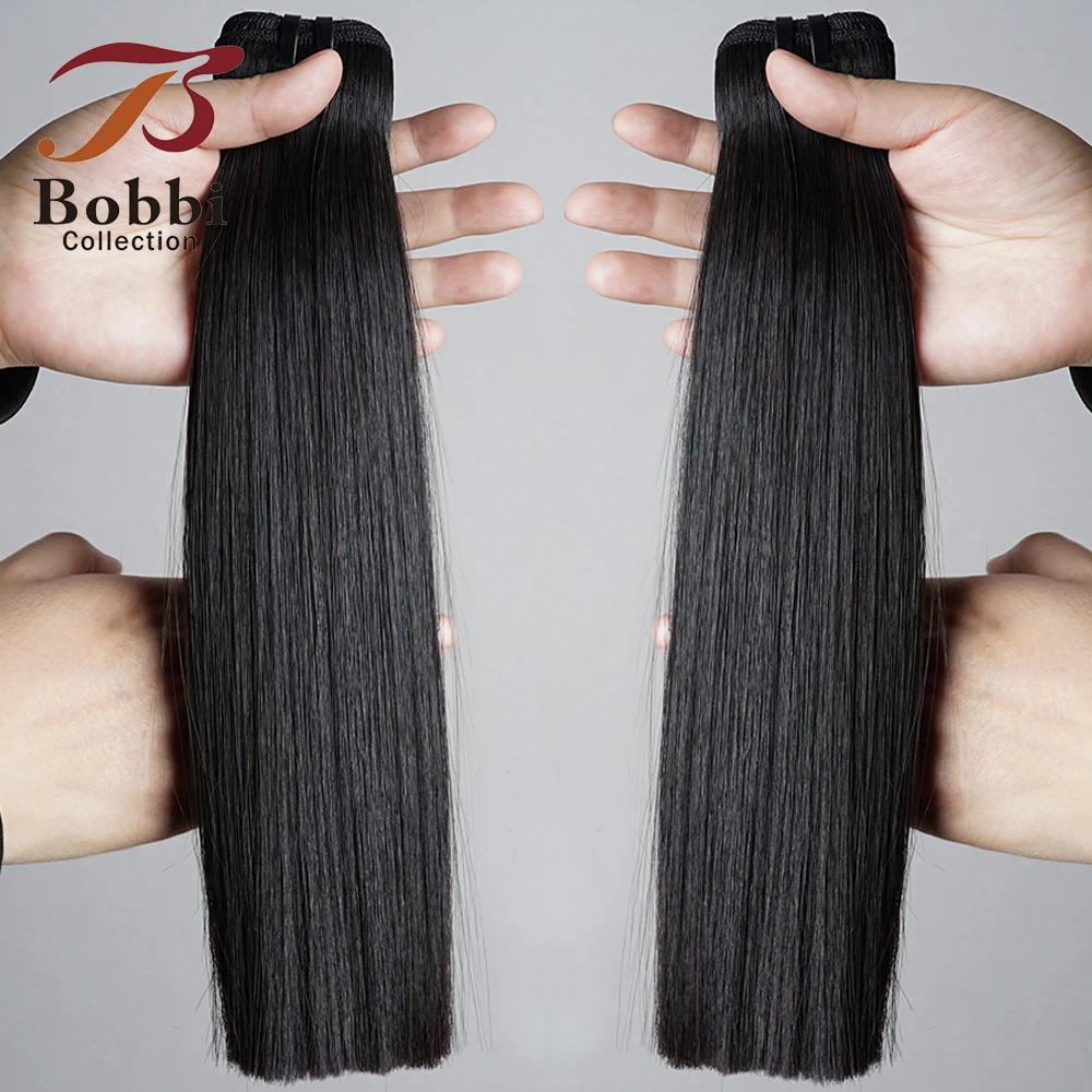 Human Hair Bundles 1 Bundle Super Double Drawn Straight 100% Human Hair 100g 10-26 inch Hair Extensions