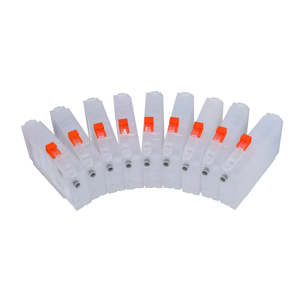 Refillable Ink Cartridge 80ML 9Colors P600 P607 Without Chip for Epson SureColor SC-P600 SC-P607 SC-P608 PX5V2 Chipless Printers