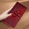 Crocodile Pattern Genuine Leather Woman Wallet Large Real Cow Leatther Purse Luxury Alligator Ladies Clutch Bag 5