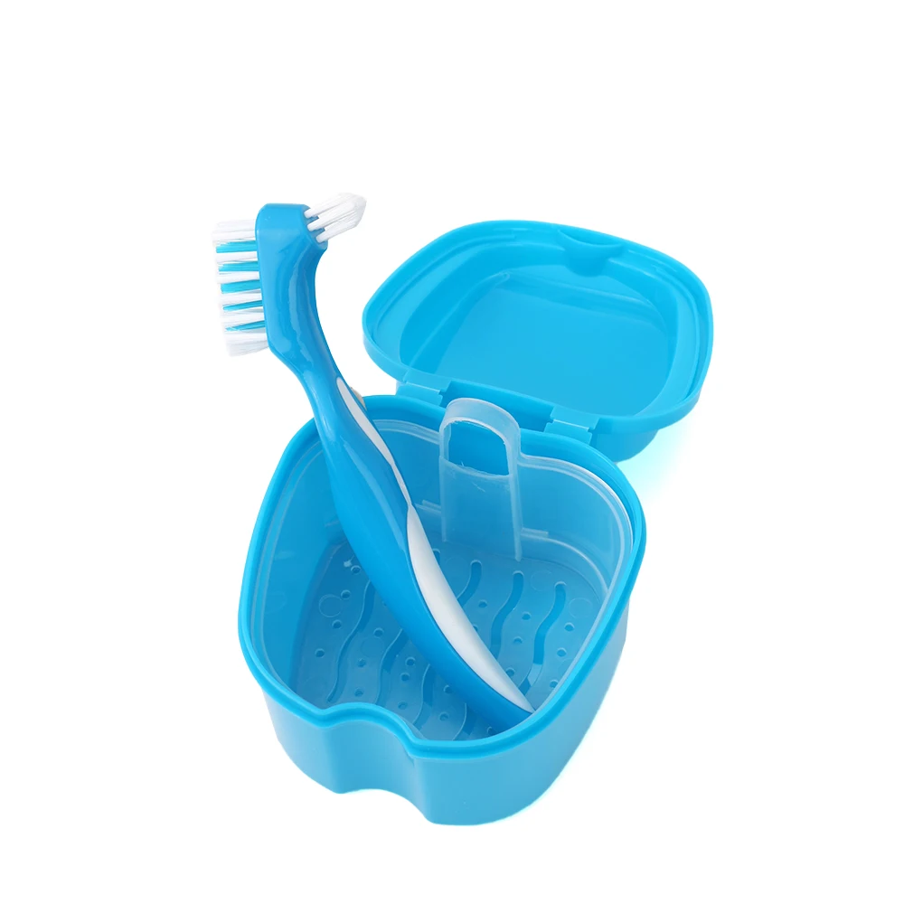 2 Stück Zahnspangen-Aufbewahrungsbox Kieferorthopädischer Mundschutz Zahnprothesen-Box Zahnbürste Mundhygiene-Zubehör Organizer – Detail 20