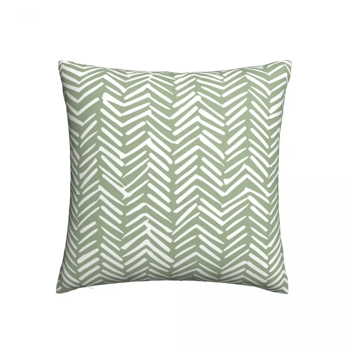 

Boho Herringbone Pattern Sage Green And White Pillowcase Printing Cushion Cover Decorations Throw Pillow Case Cover Home