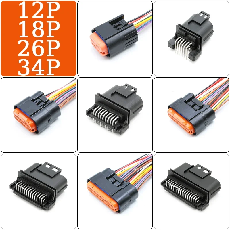 

JAE Type Automotive Lgnition Harness Connector ECU Standard Pinheader Male Female MX23A18SF1 MX23A34SF1 MX23A34NF1 MX23A26NF1